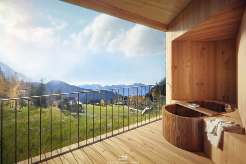 Peterhof Furx Chalet Ausblick
